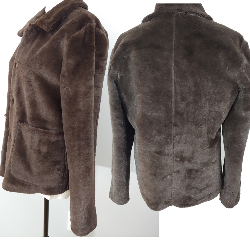 NWOT Brandon Thomas Sm Faux Fur/Suede Coat